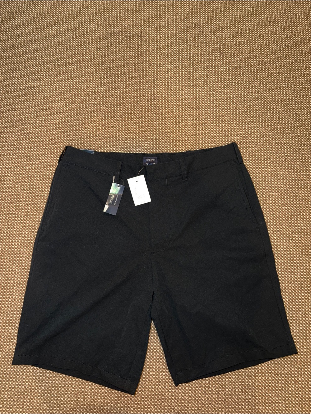 J. Crew Factory Black Men’s Tech Shorts 9”